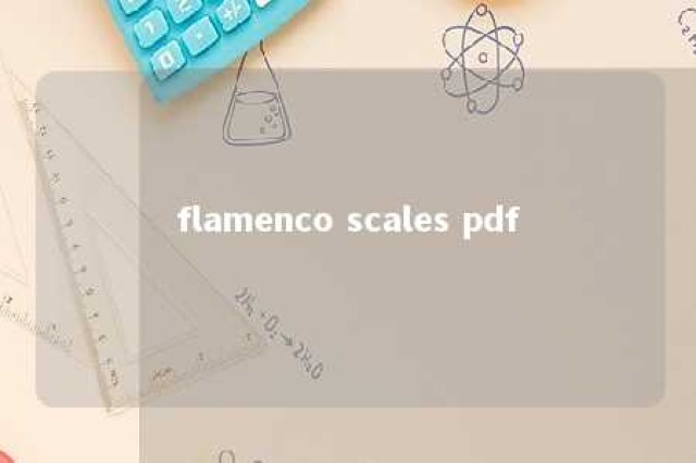 flamenco scales pdf 