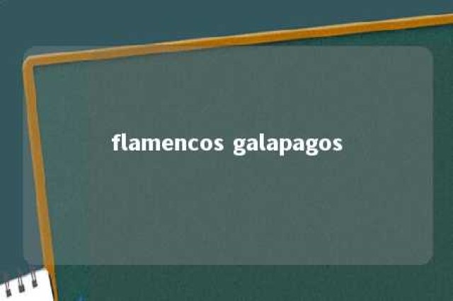 flamencos galapagos 