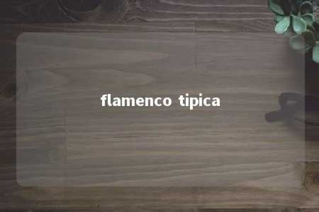 flamenco tipica 