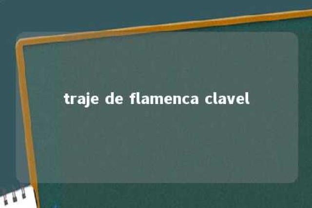 traje de flamenca clavel 