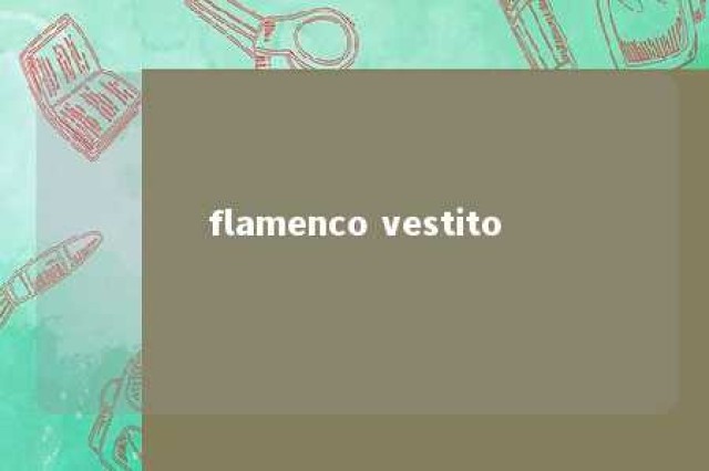 flamenco vestito 