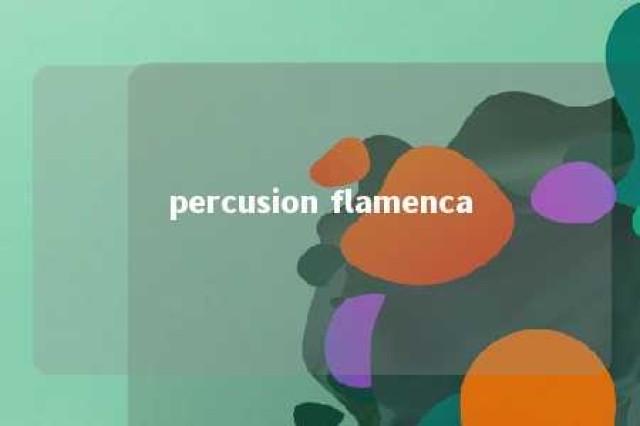 percusion flamenca 